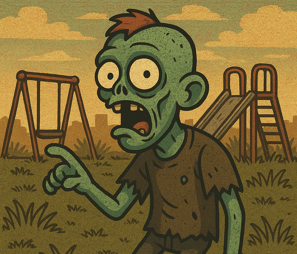 Chop fighting zombie